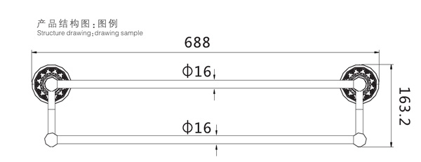 HF-26301-24浴巾架結(jié)構(gòu)圖例