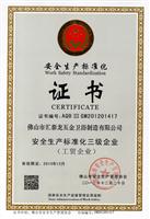 匯泰龍榮獲安全生產(chǎn)標準化三級企業(yè)證書